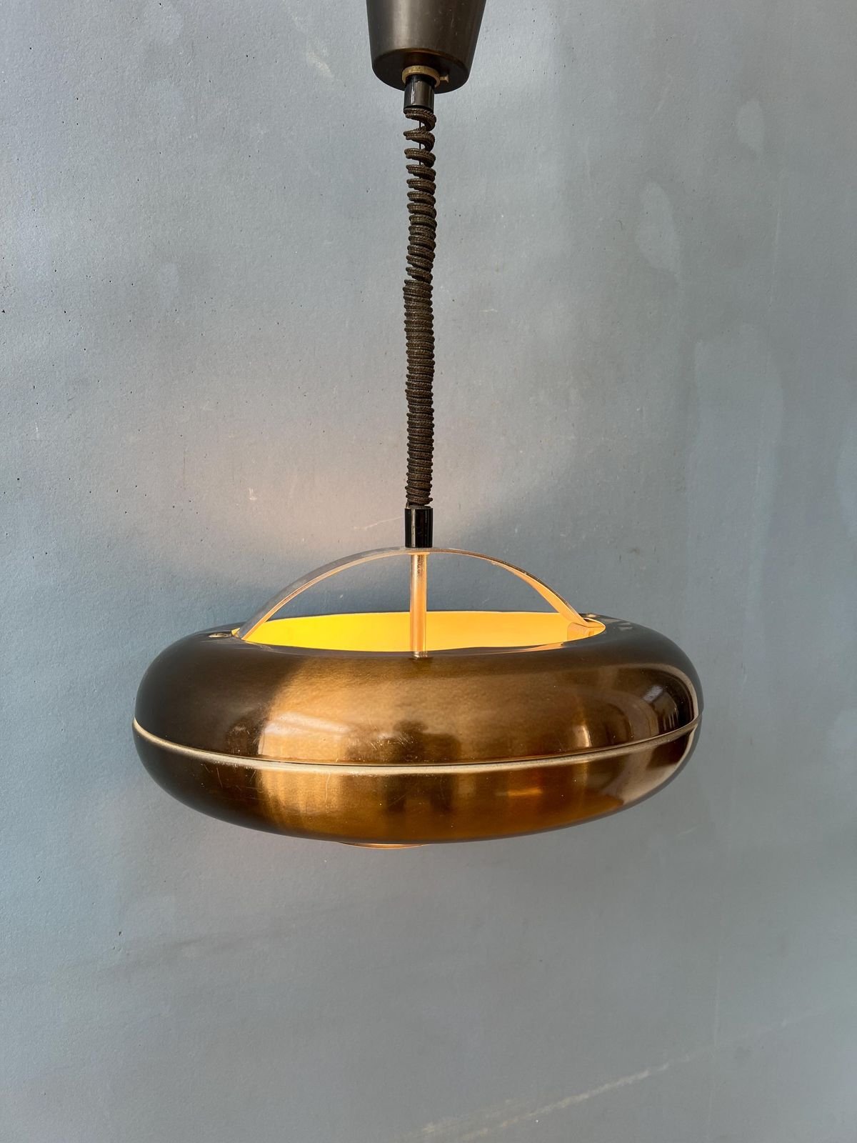 Vintage 'Copper' Ufo Hanglamp photo for sale