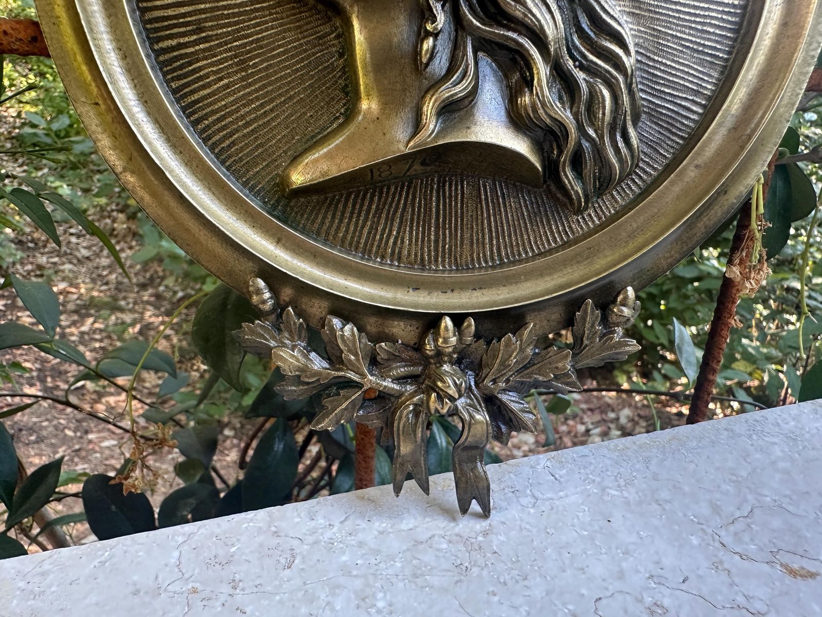 French Antique Bronze Plaque Of Marianne, Phrygian Bonnet, Rf , 1870, French Republic, Art Patriotique Xixe photo Art