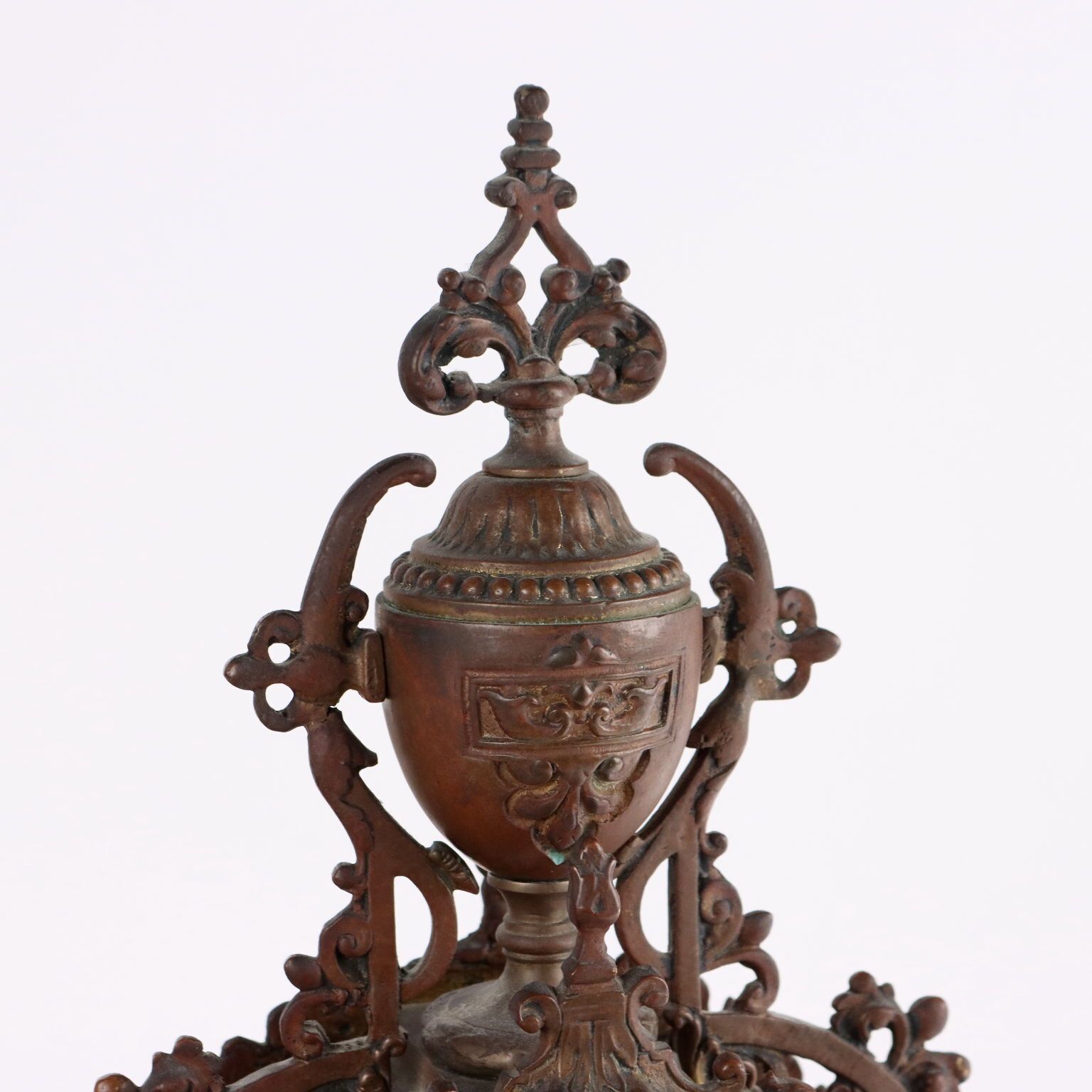 Antique Mantel Clock Eclectic Style Bronze France '800 '900 photo for sale
