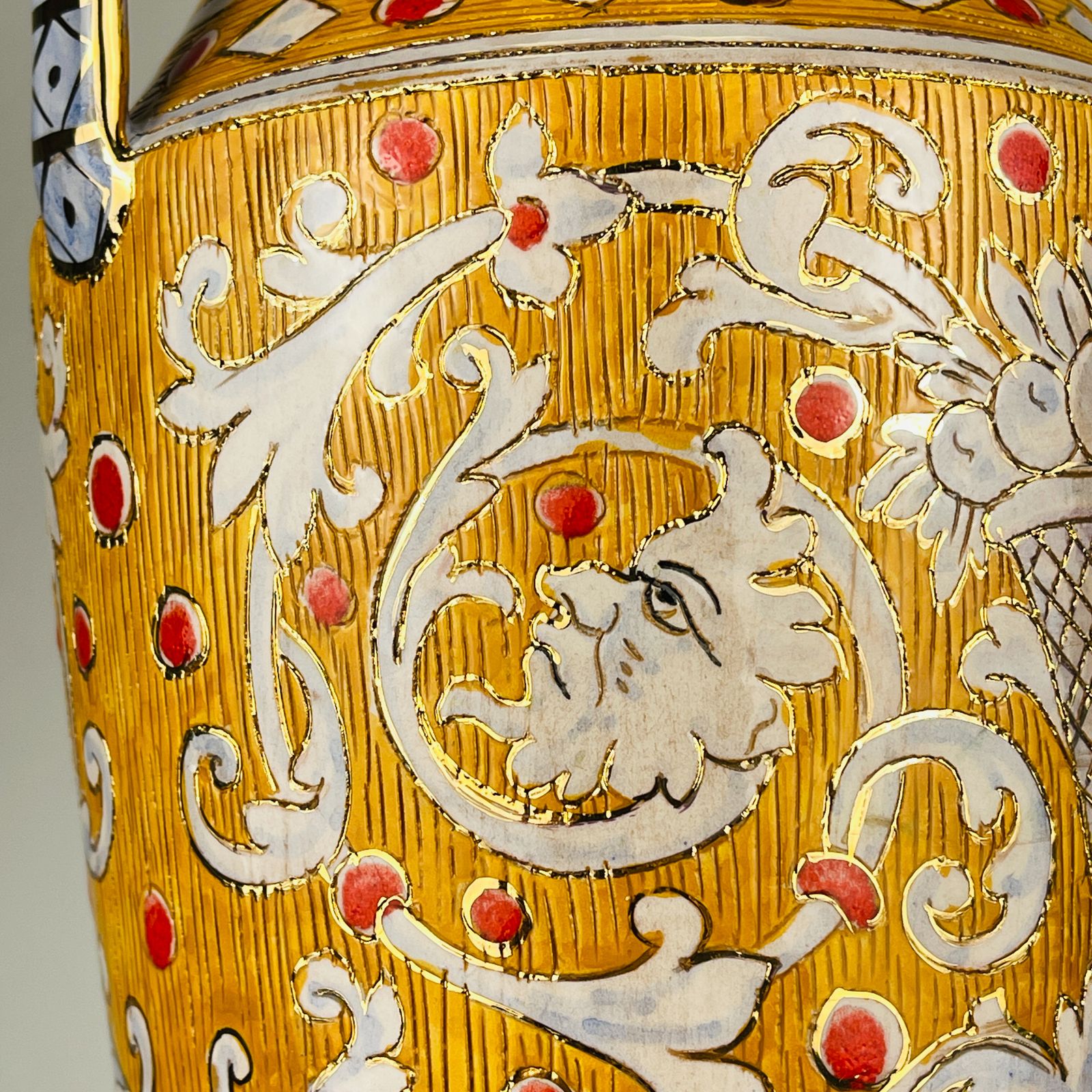 Antique Ceramic Vase By Serafino Volpi For Deruta, Italy, 1940 50s photo vinterior