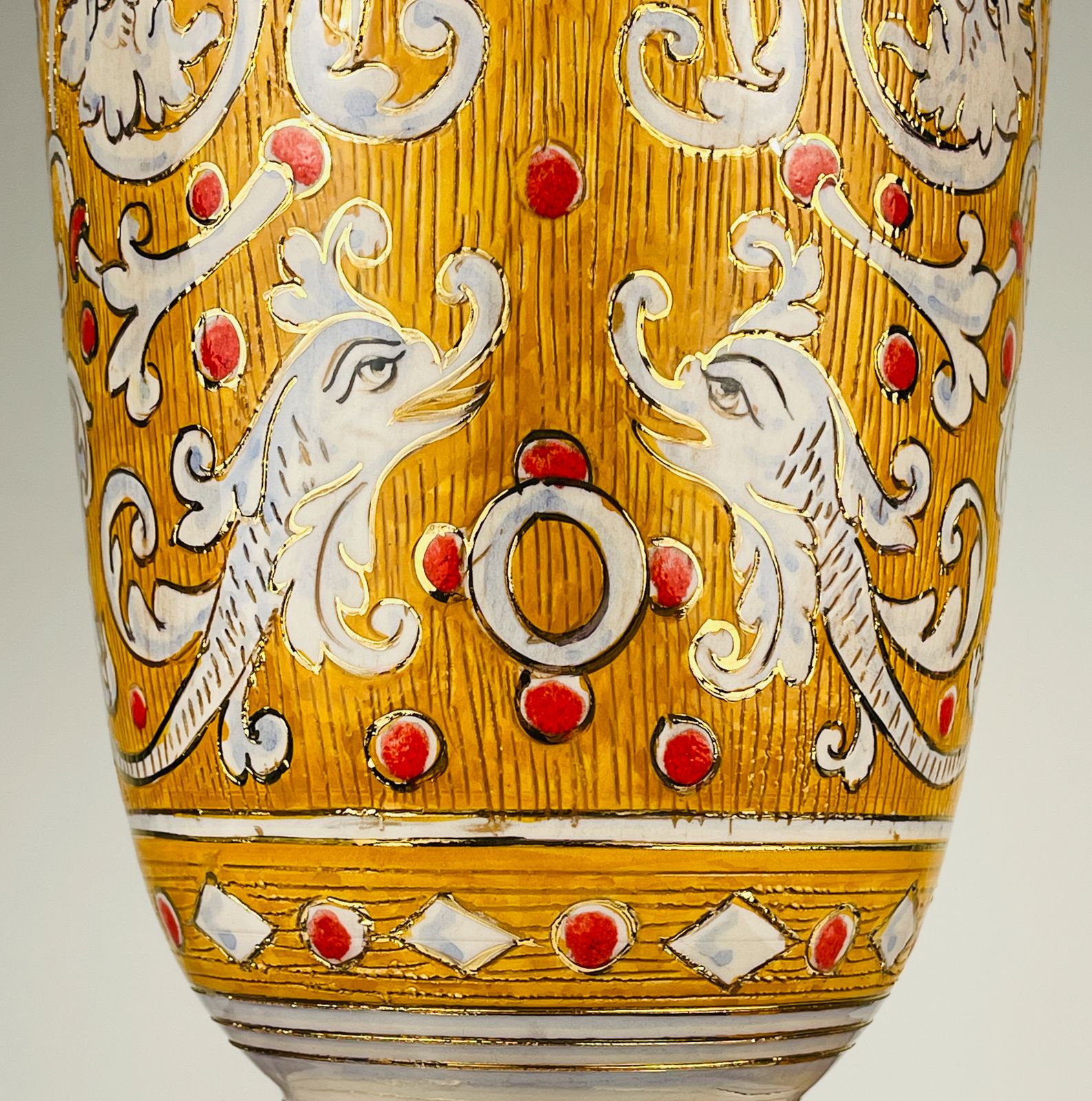 Antique Ceramic Vase By Serafino Volpi For Deruta, Italy, 1940 50s photo vintage