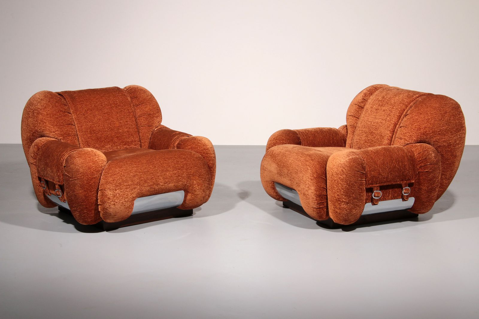 Lounge Chairs Designed In The Style From Adriano Piazzesi Italy