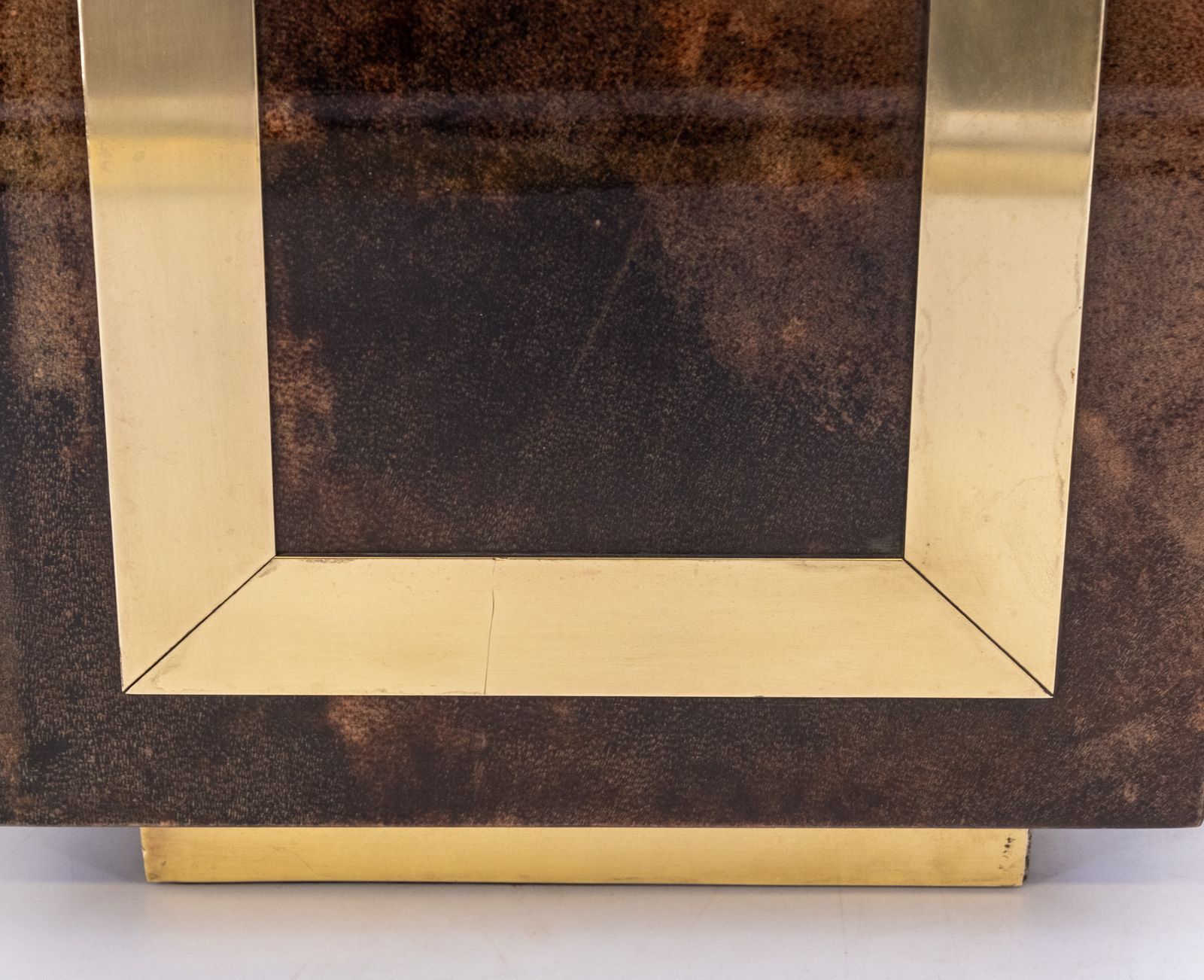 Italian Lacquered Vellum & Brass Large Table Lamp And Shade Attr Aldo Tura 1960 photo buy