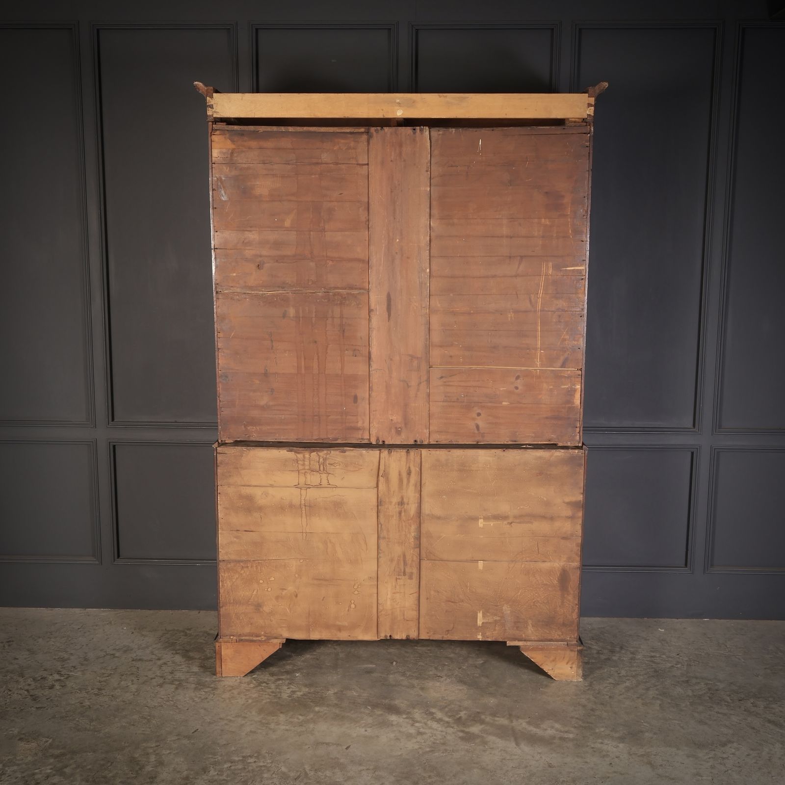 Marquetry Inlaid Mahogany Linen Press photo vintage