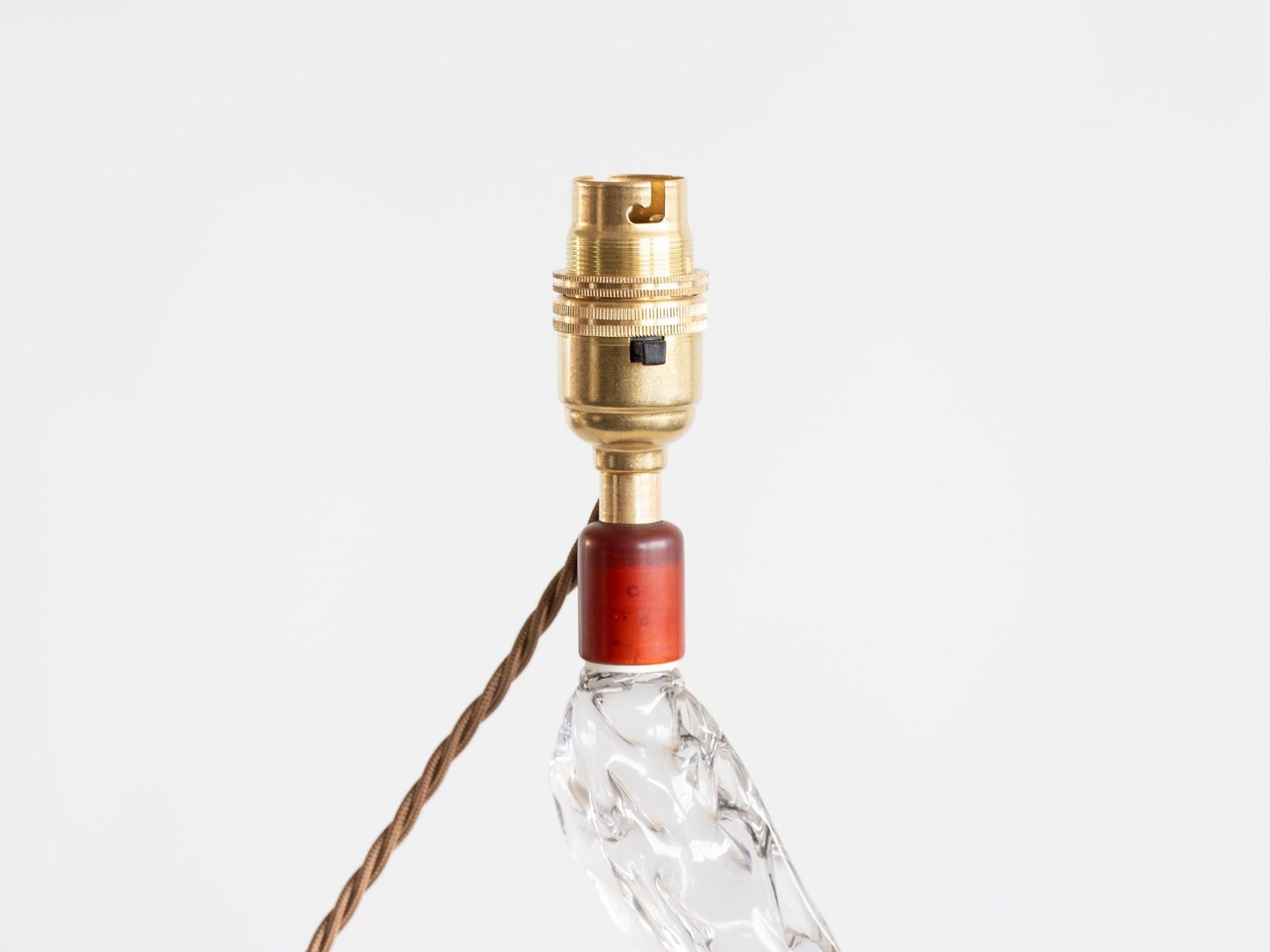 French Crystal Glass Table Lamp By Crystelde photo for sale