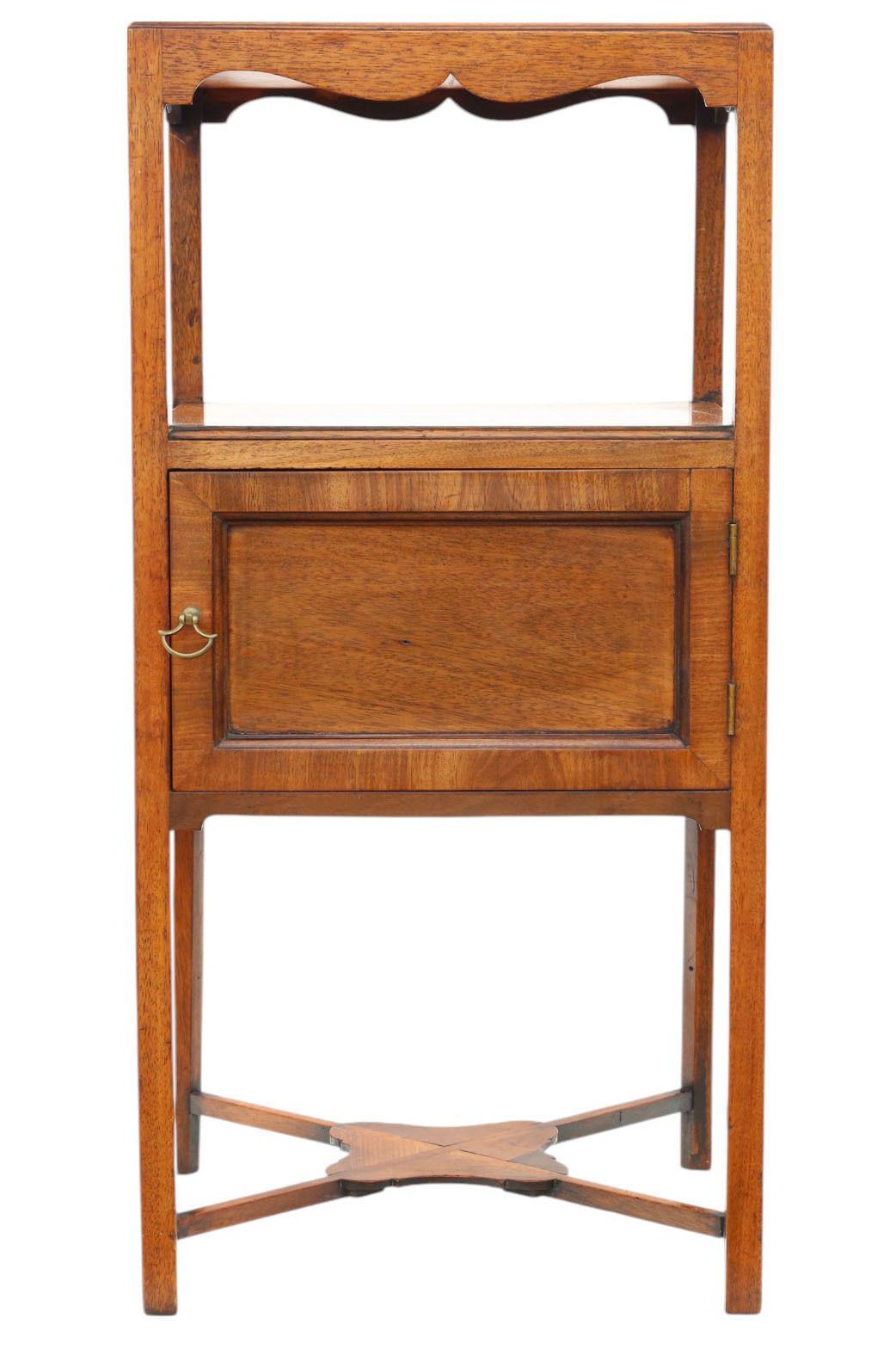 Antique C.1800 Georgian Mahogany Washstand / Bedside Table – Quality Nightstand photo furniture
