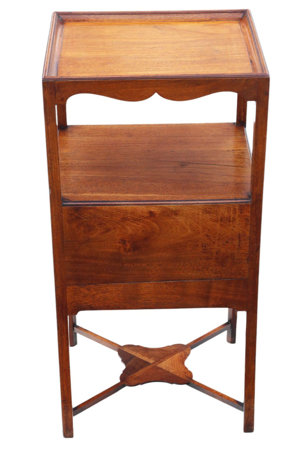 Antique C.1800 Georgian Mahogany Washstand / Bedside Table – Quality Nightstand photo buy