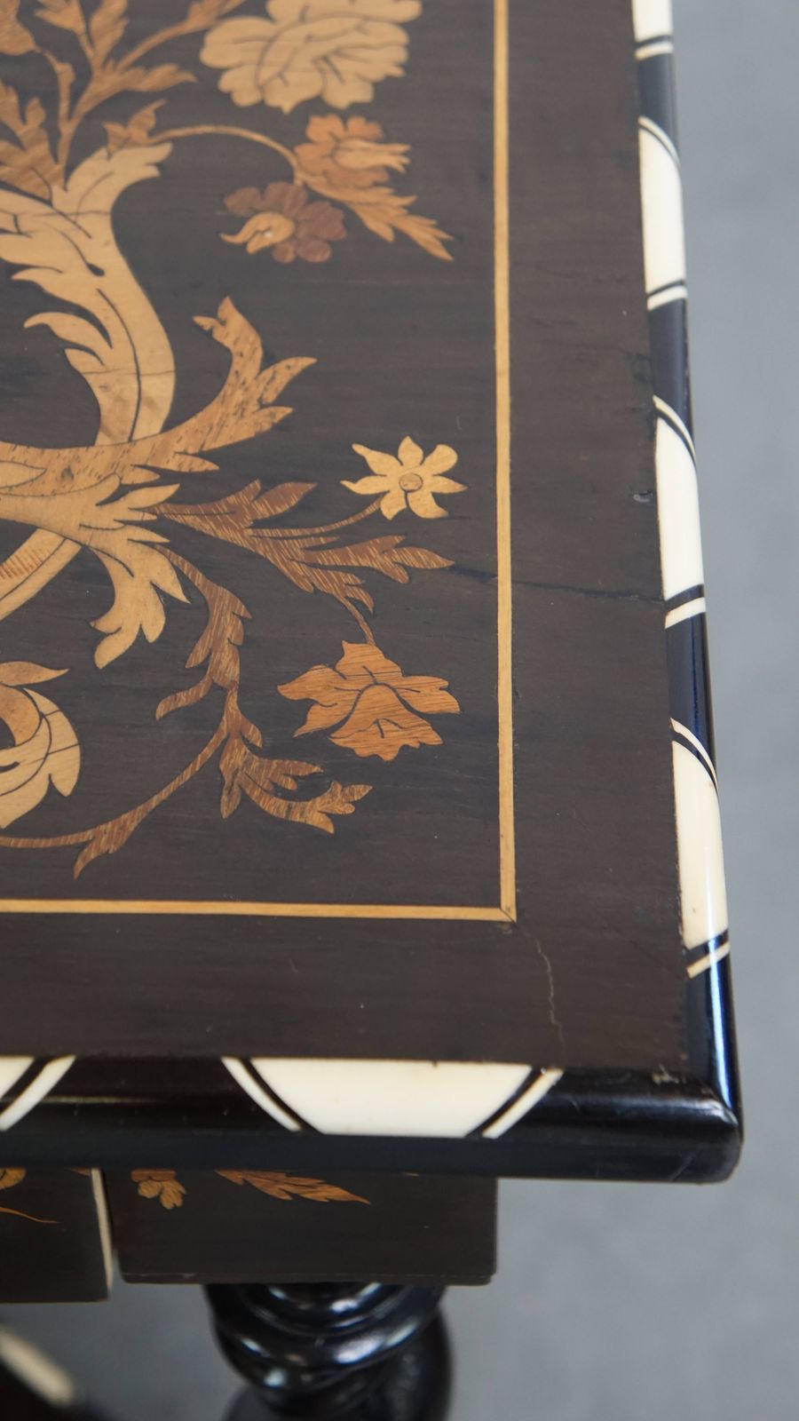 7796.5100999999995 Beautiful And Graceful, Antique 19th Century Dutch Marquetry Table photo