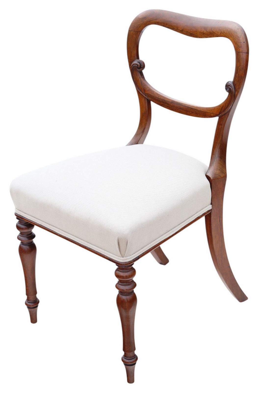 Antique Set Of 6 Victorian Rosewood Balloon Back Dining Chairs – Mid 19th Century, High Quality Originals photo for sale