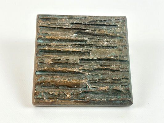 Brutalist Bronze Push And Pull Alpana Door Handle, 1970s