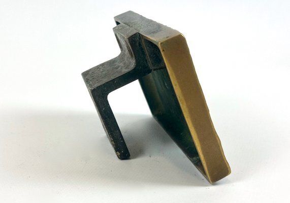 Brutalist Push And Pull Alpana Door Handle In Bronze, 1970s photo 690.0