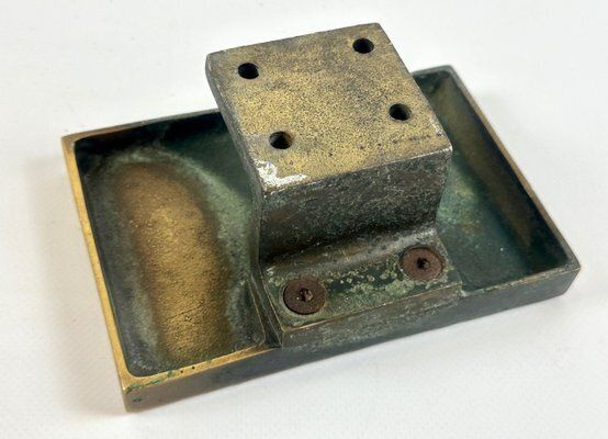 Brutalist Push And Pull Alpana Door Handle In Bronze, 1970s photo vinterior