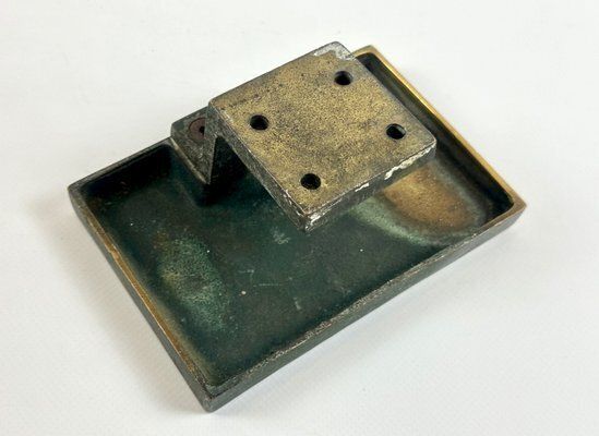 Brutalist Push And Pull Alpana Door Handle In Bronze, 1970s photo vintage