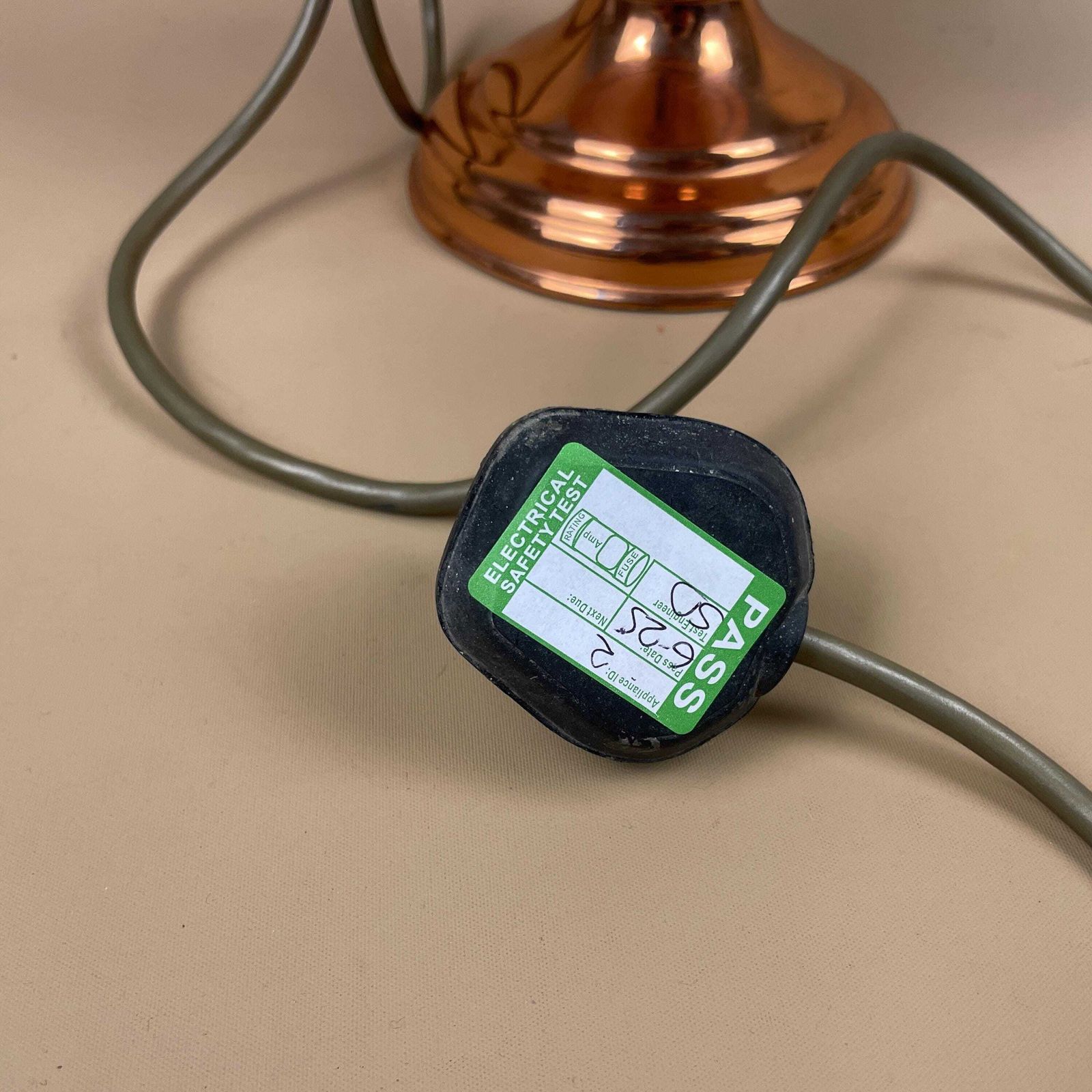 Vintage Copper Table Lamp Side Light Medium Metal Pac Tested 2025 photo buy
