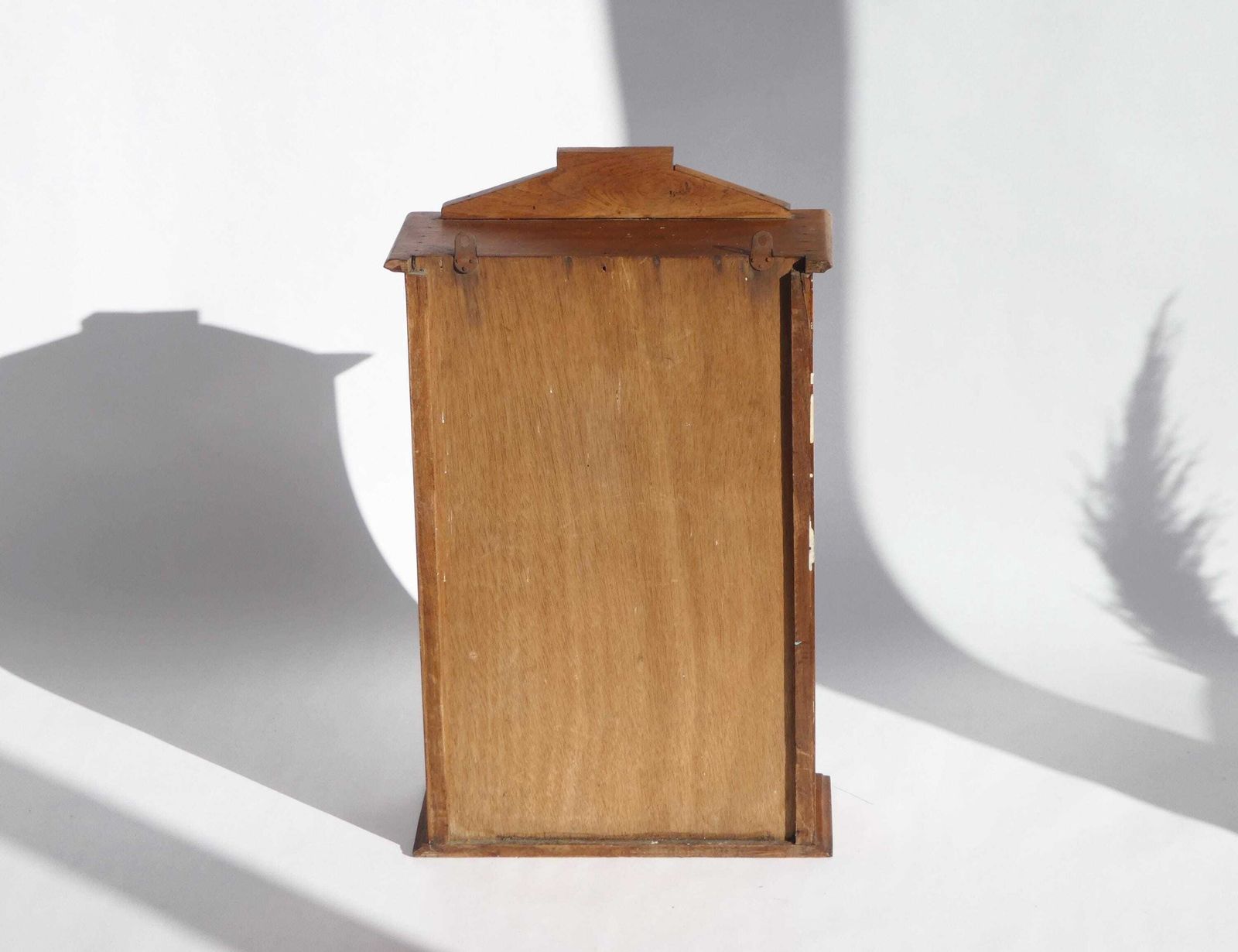 photo for sale Antique Art Deco Wooden Wall Cabinet With Mirror And Carved Details, Small Apothecary With Shelves And Drawer, Medicine Cabinet Farmhouse