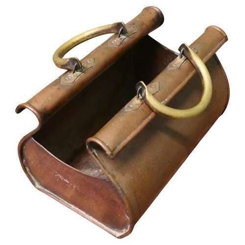 Arts And Crafts Copper Gladstone Bag, Planterarts And Crafts Copper Gladstone Bag, Planter