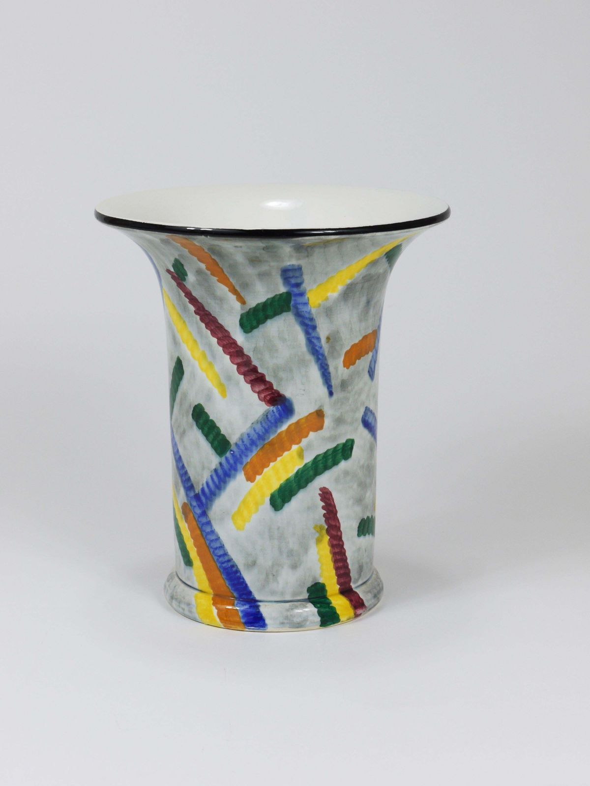 659.0 Eva Zeisel Art Deco Bauhaus Pottery Vase, Smf Schramberg, Germany 1920s photo