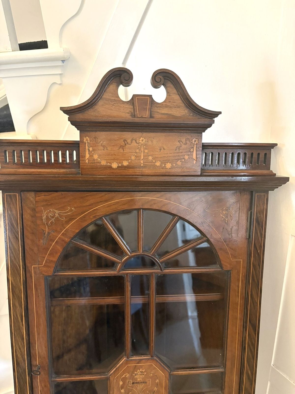 Unusual Antique 19th Century Quality Inlaid Rosewood Hanging Corner Cabinet photo 1485.0