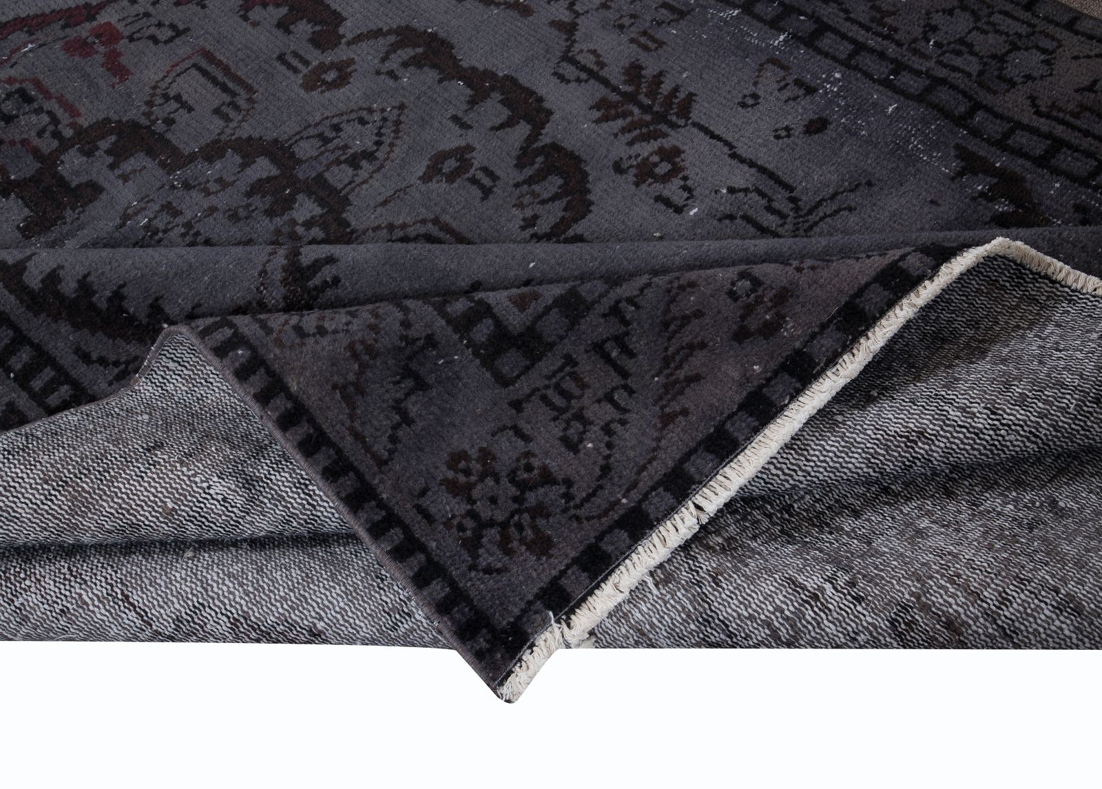 5.4x8.7 Ft Handmade Turkish Rug In Dark Gray, Great 4 Modern Interiors photo Textiles