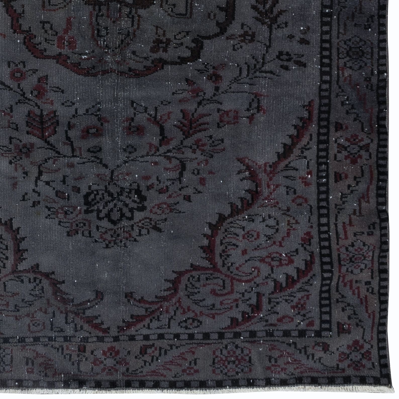 5.4x8.7 Ft Handmade Turkish Rug In Dark Gray, Great 4 Modern Interiors photo vinterior