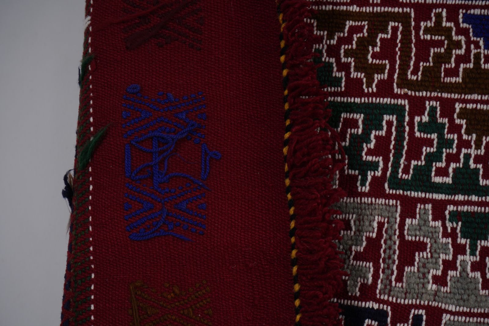Mid 20th Century Jajim Kilim With Diagonal Stripes 5'4'' X 7'9'' photo 483.0