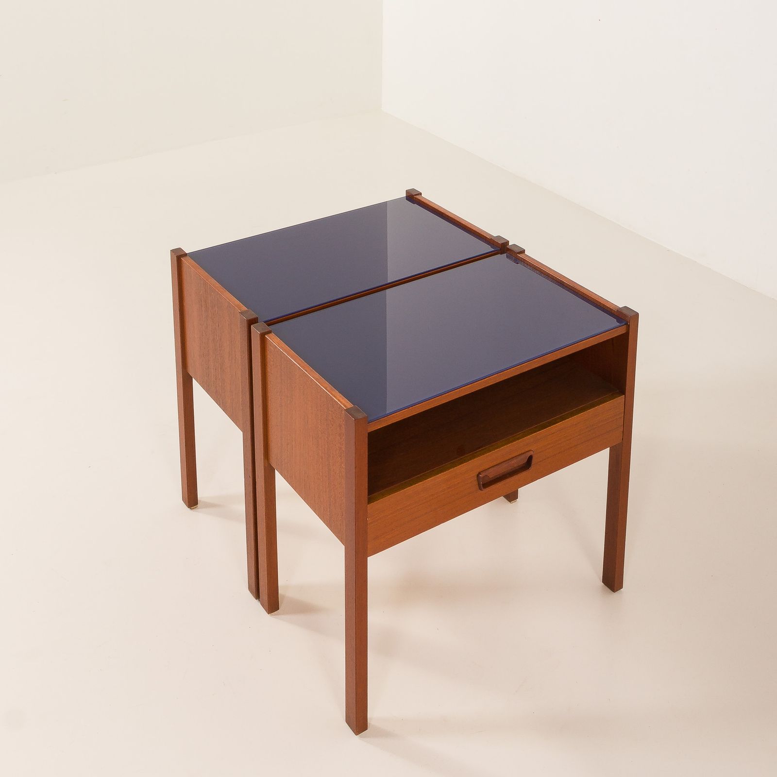 Italian Mid Century Bedside Tables, Vintage Nightstands, 1960s photo vintage