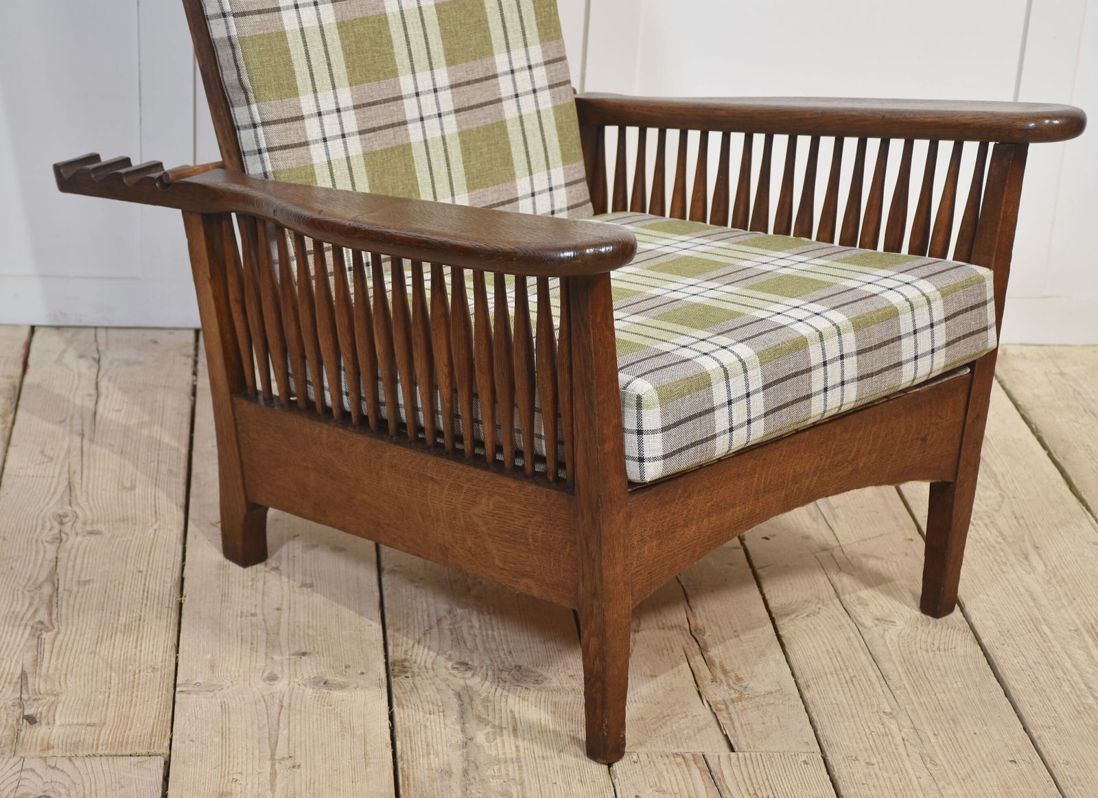 Oak Reclining Armchair, Early 20th Century photo vintage