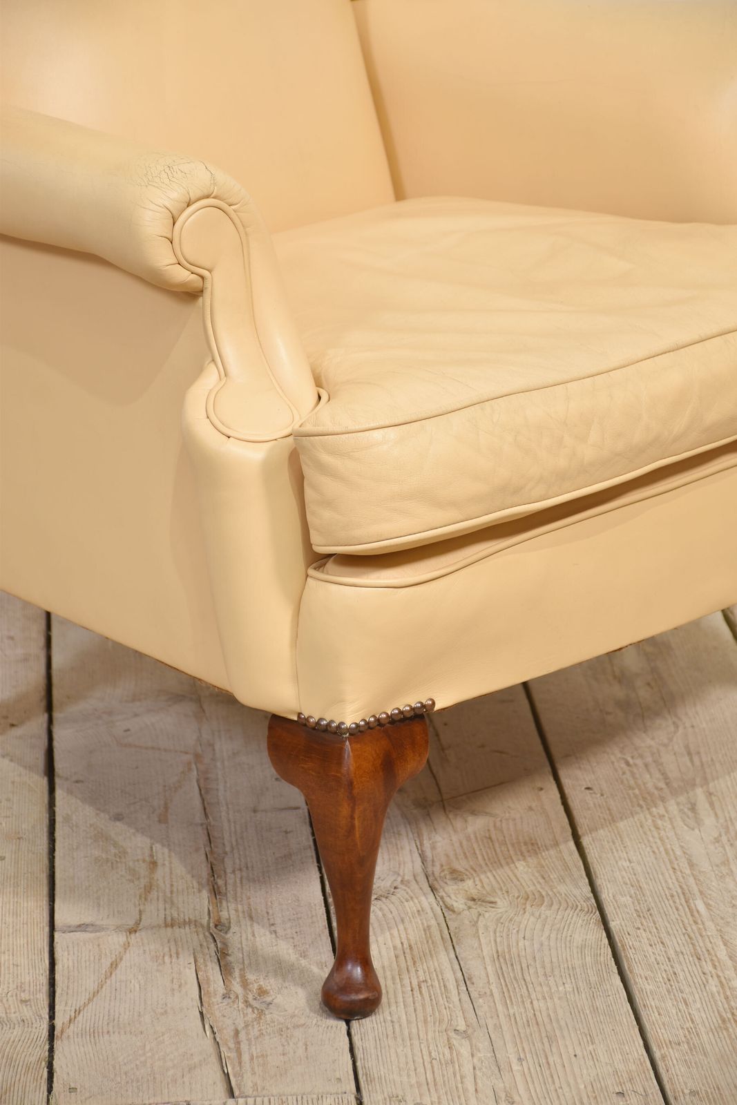 Georgian Style Wingback Armchair photo vintage