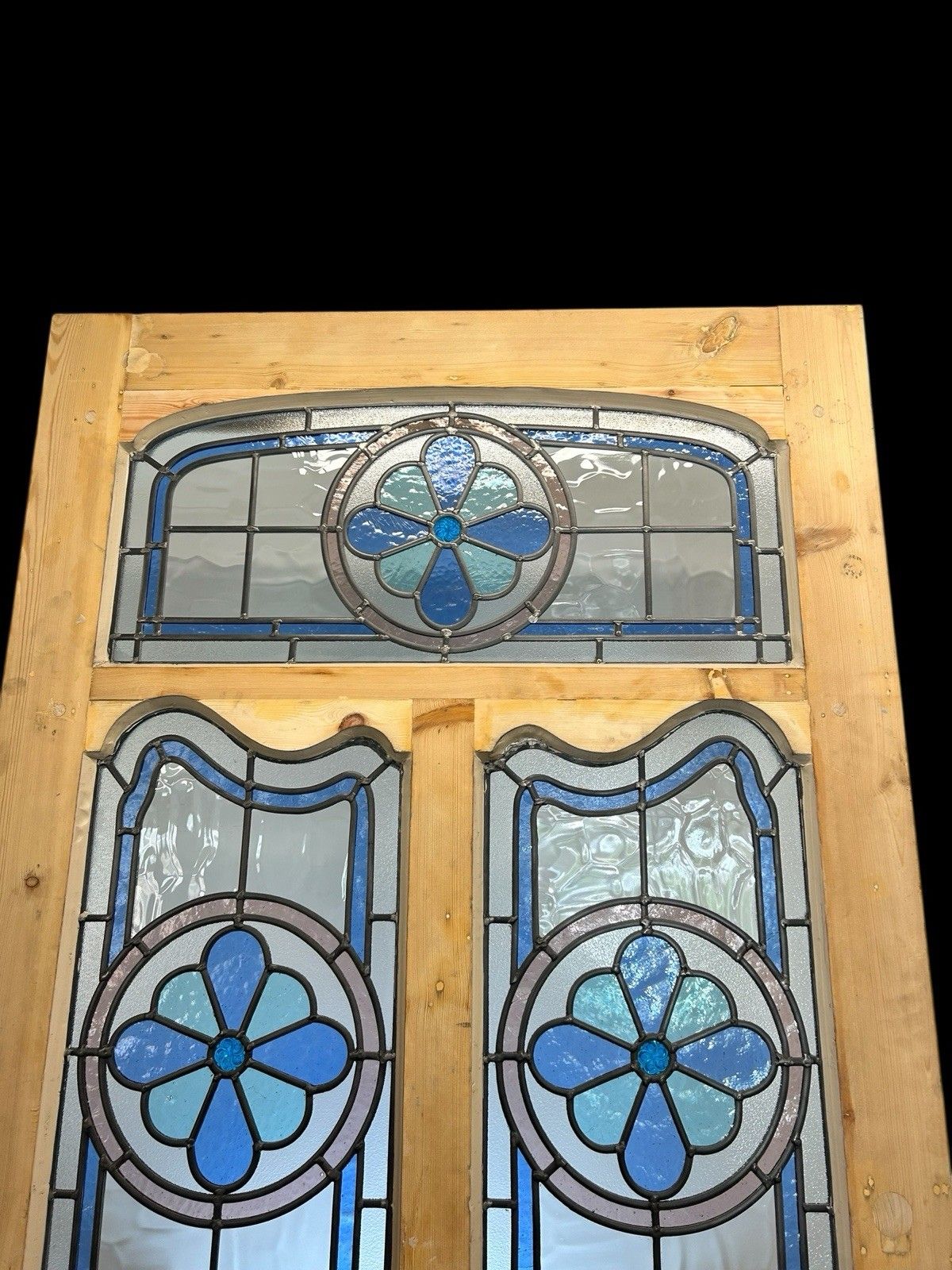 3481.0 Large Edwardian Stained Glass Front Door Old Antique Period Reclaimed Refurb photo