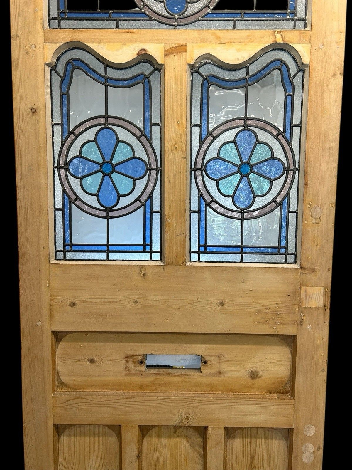 photo buy Large Edwardian Stained Glass Front Door Old Antique Period Reclaimed Refurb