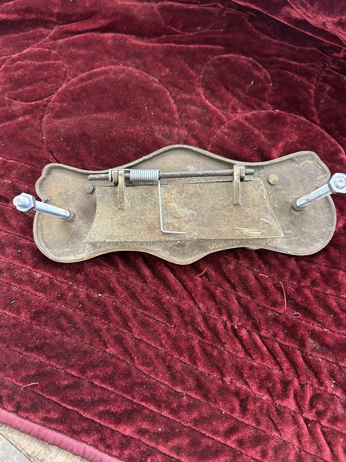 Antique Solid Bronze Front Door Letterbox Pull Old Reclaimed Period Victorian photo buy