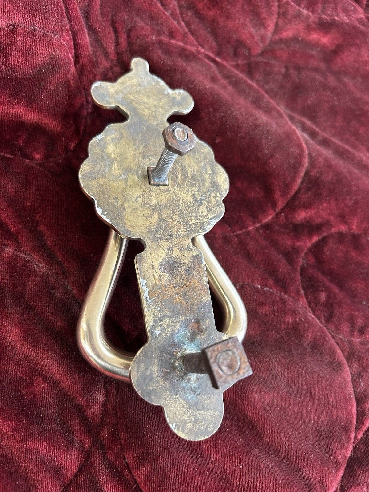 photo furniture Antique Solid Brass Front Door Knocker Old Reclaimed Period Victorian Handle