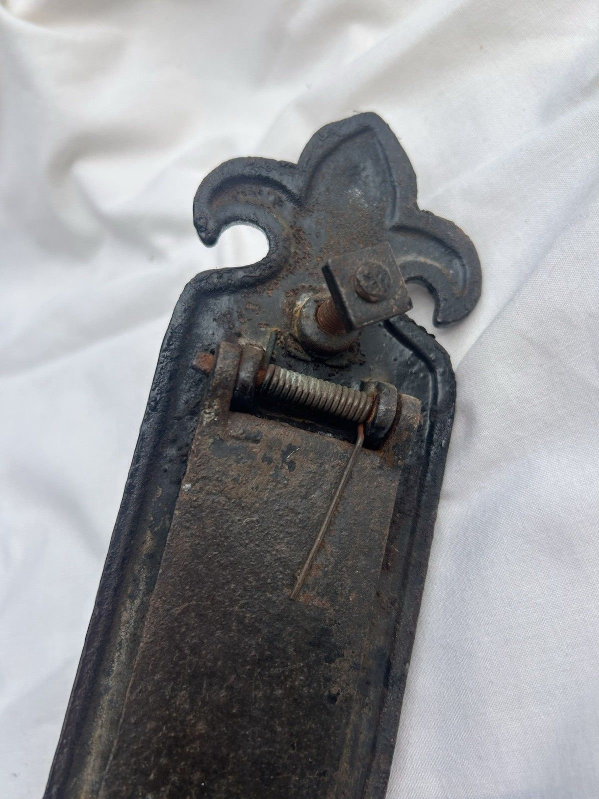 photo for sale Large Antique Front Door Knocker Letterbox Period Cast Iron Gothic Tudor Metal