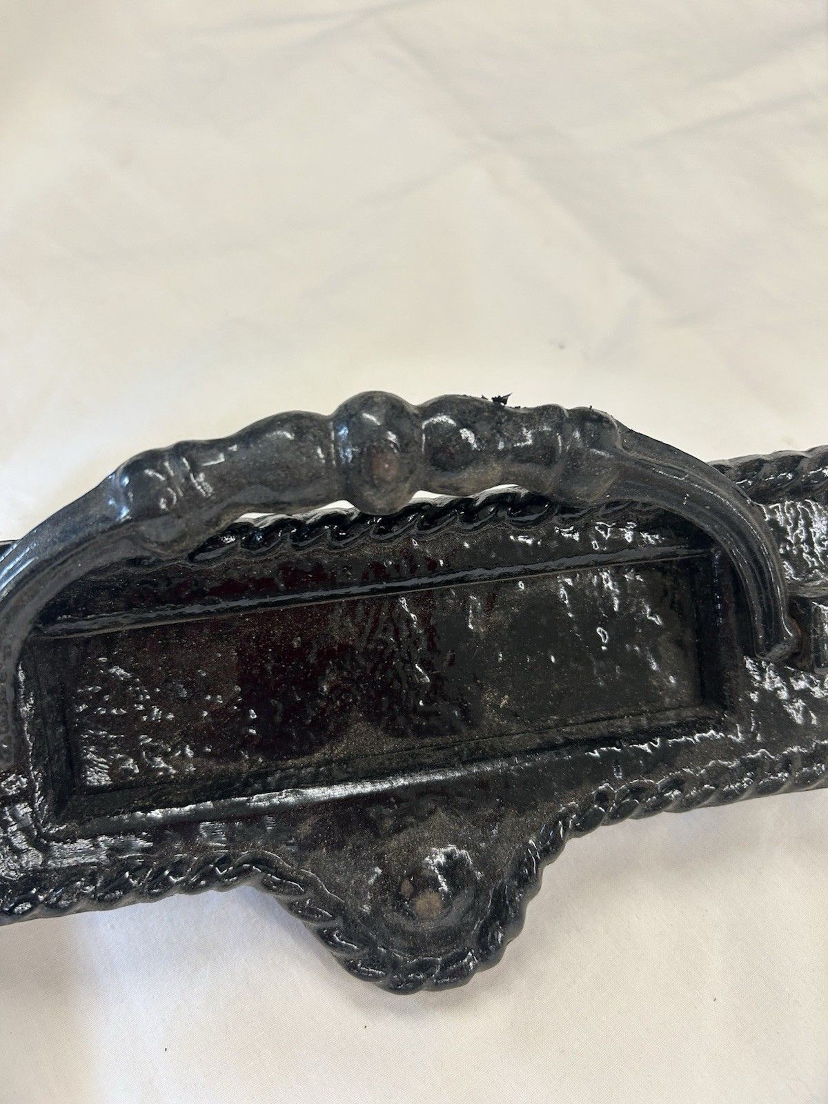 Old Antique Front Door Knocker Letterbox Period Cast Iron Victorian Metal Reclai photo vinterior