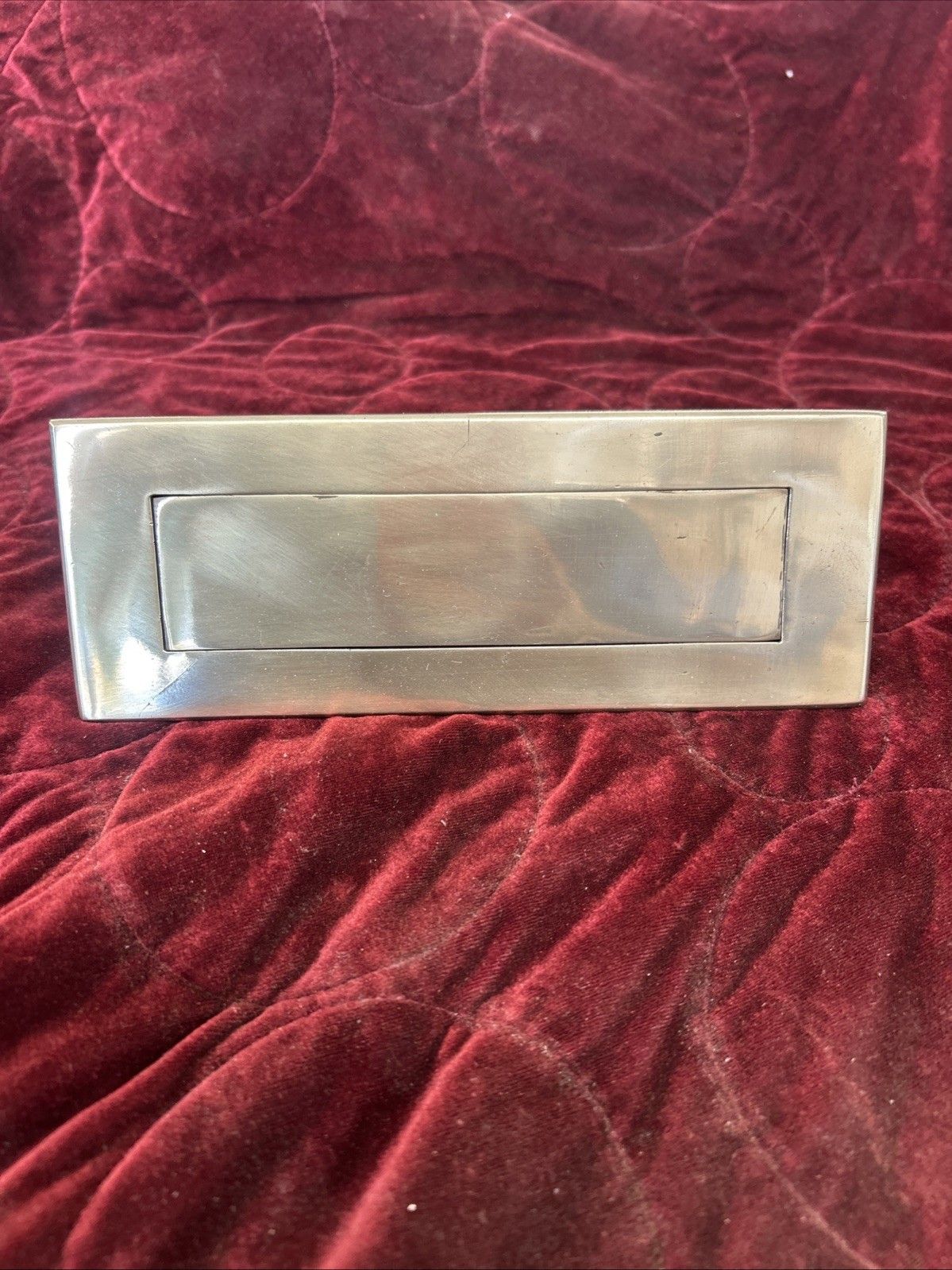 Antique Solid Bronze Front Door Letterbox Old Victorian Edw Reclaimed Period photo for sale