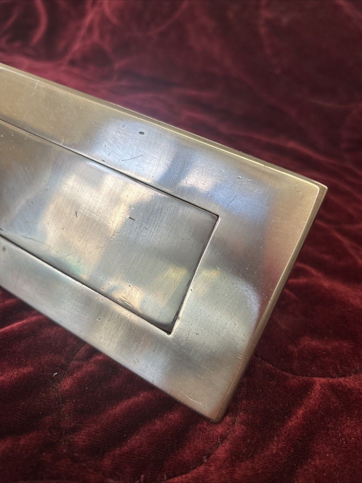 Antique Solid Bronze Front Door Letterbox Old Victorian Edw Reclaimed Period photo Home Fixtures