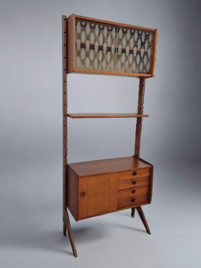 Freestanding Shelving Unit Ergo, Scandinavian Mid Century 1960s photo vinterior