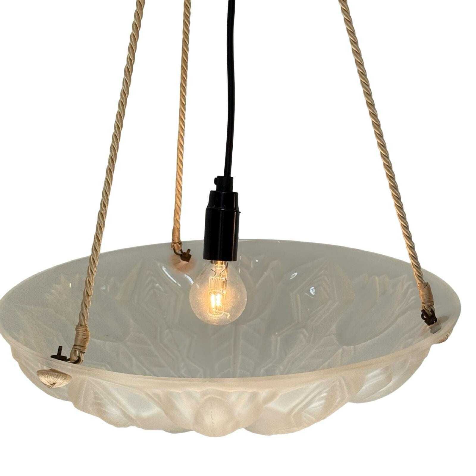 photo furniture Art Deco   Ceiling Fixture   France   In The Style Of Degue   Matt Glass