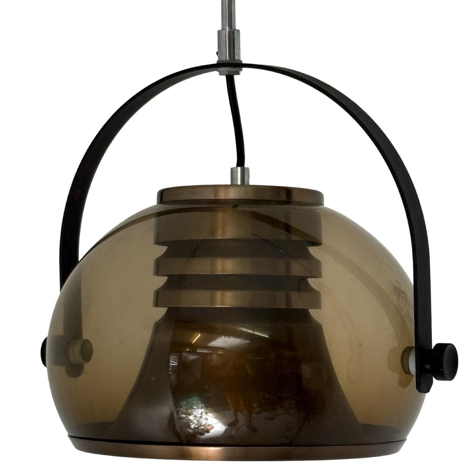 Dijkstra   Rare Model   Space Age Design / Mcm Floor Lamp With Two Arcs   Smoked Acrylic photo vintage