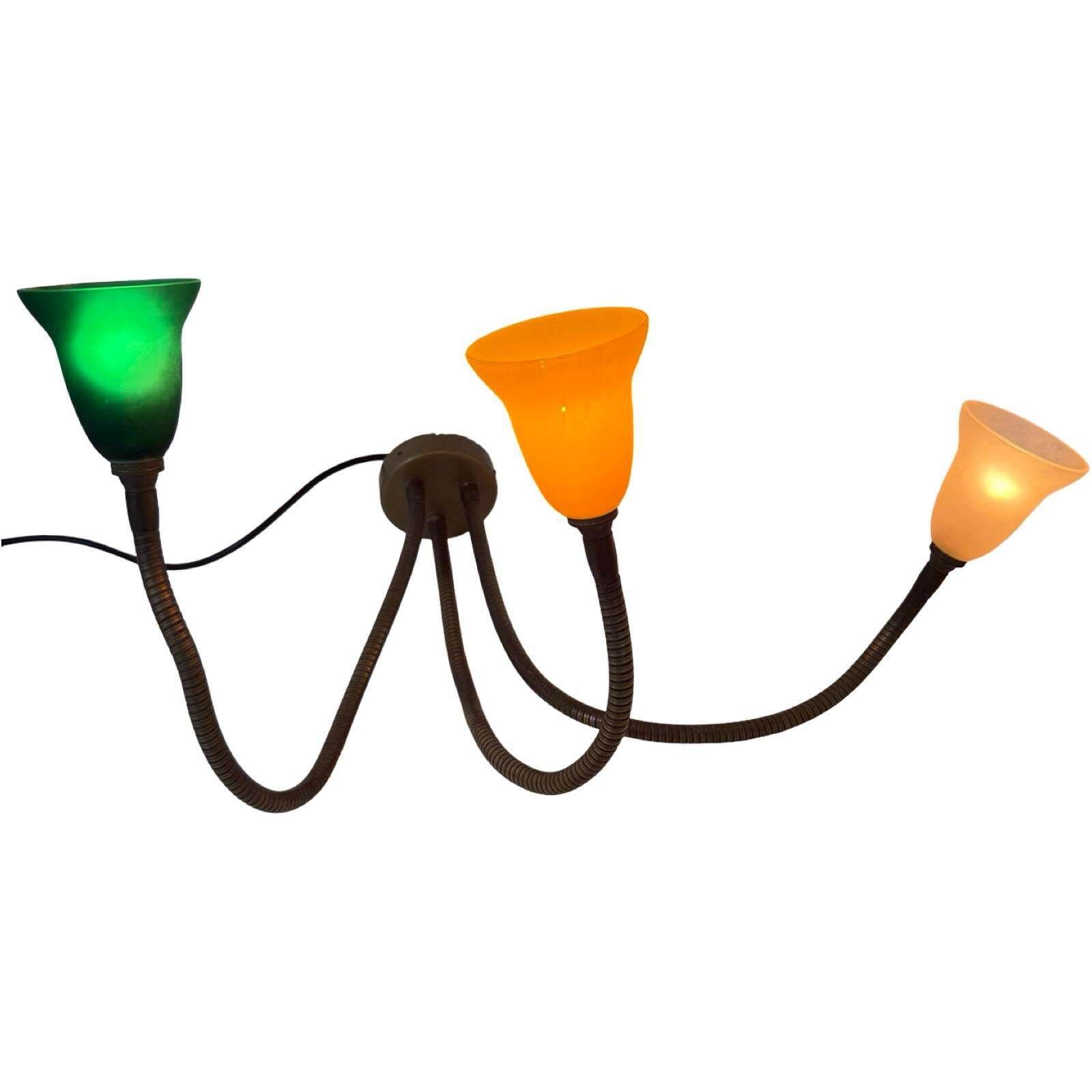 Rob Nollet   Deja Vu Nijmegen   Wall Mounted Lamp   Goosneck (Triple)   Glass Shades, Dutch Design