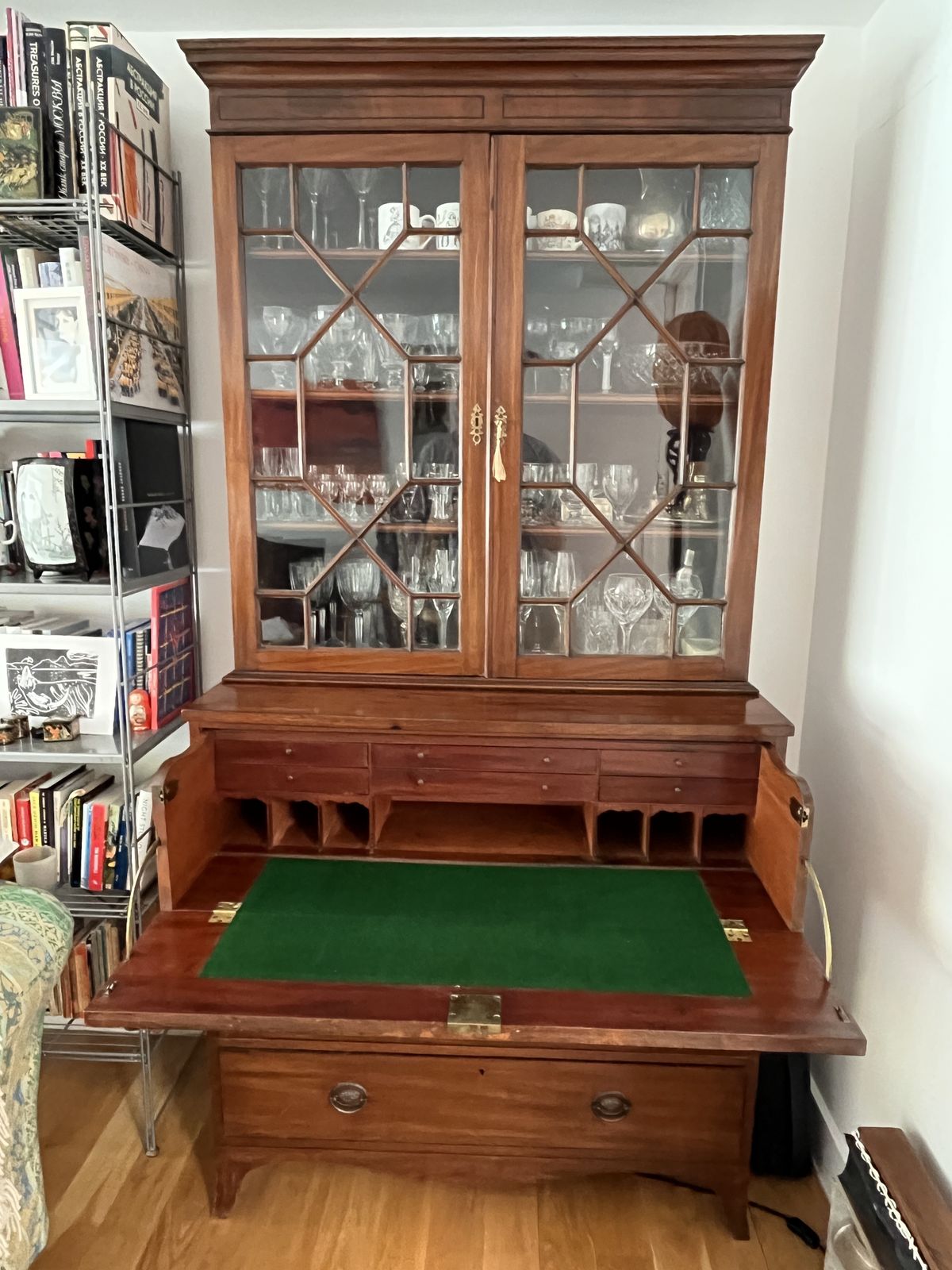 Antique Regency Secrétaire With Display Cabinet photo Furniture