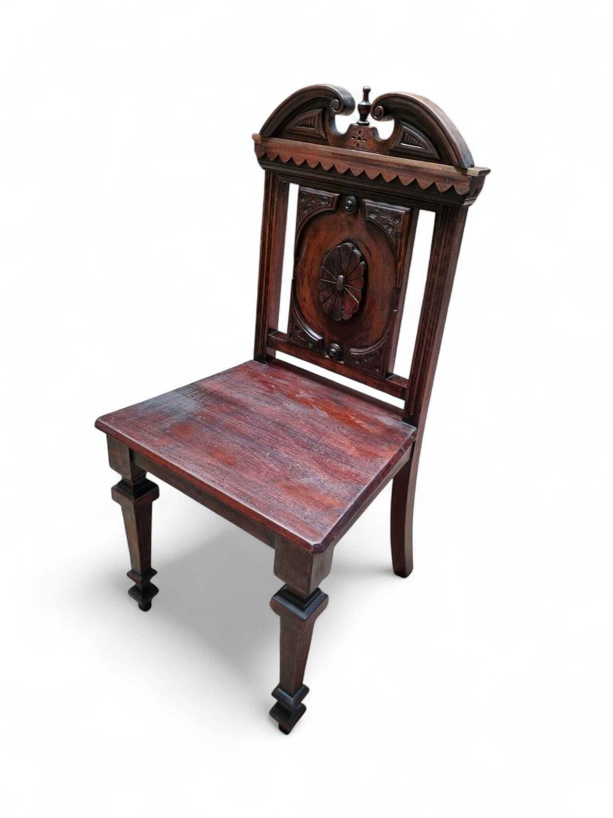 Antique Mahogany Hall Chair / Highly Carved / C1840 / Free Delivery photo buy