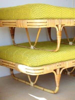 photo buy Mid Century Modern Rattan Pedig Daybed From Uluv, 1960s, Set Of 2