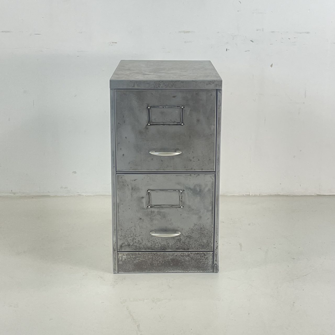 Polished Steel 2 Drawer Filing Cabinet photo furniture