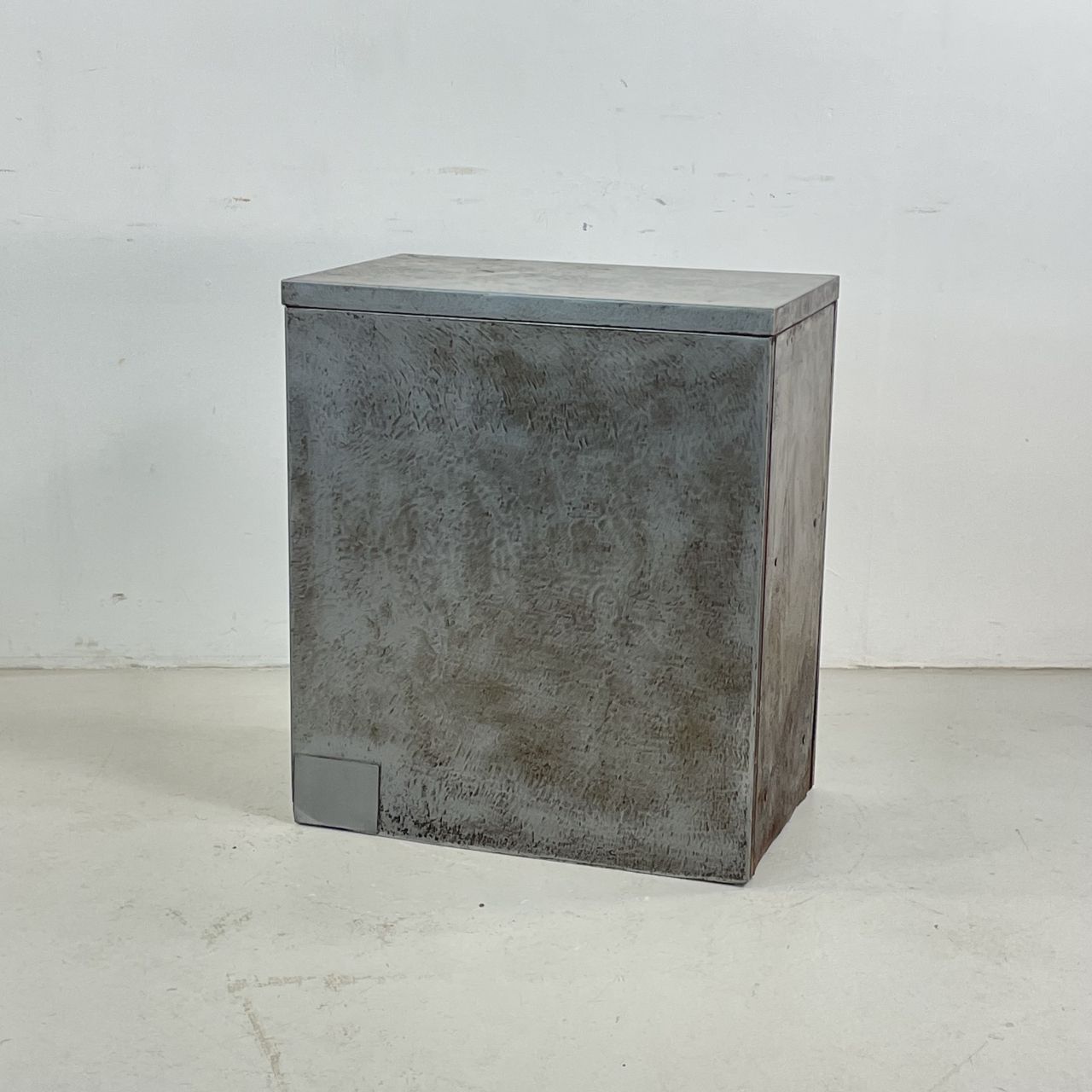 Polished Steel 2 Drawer Filing Cabinet photo vintage