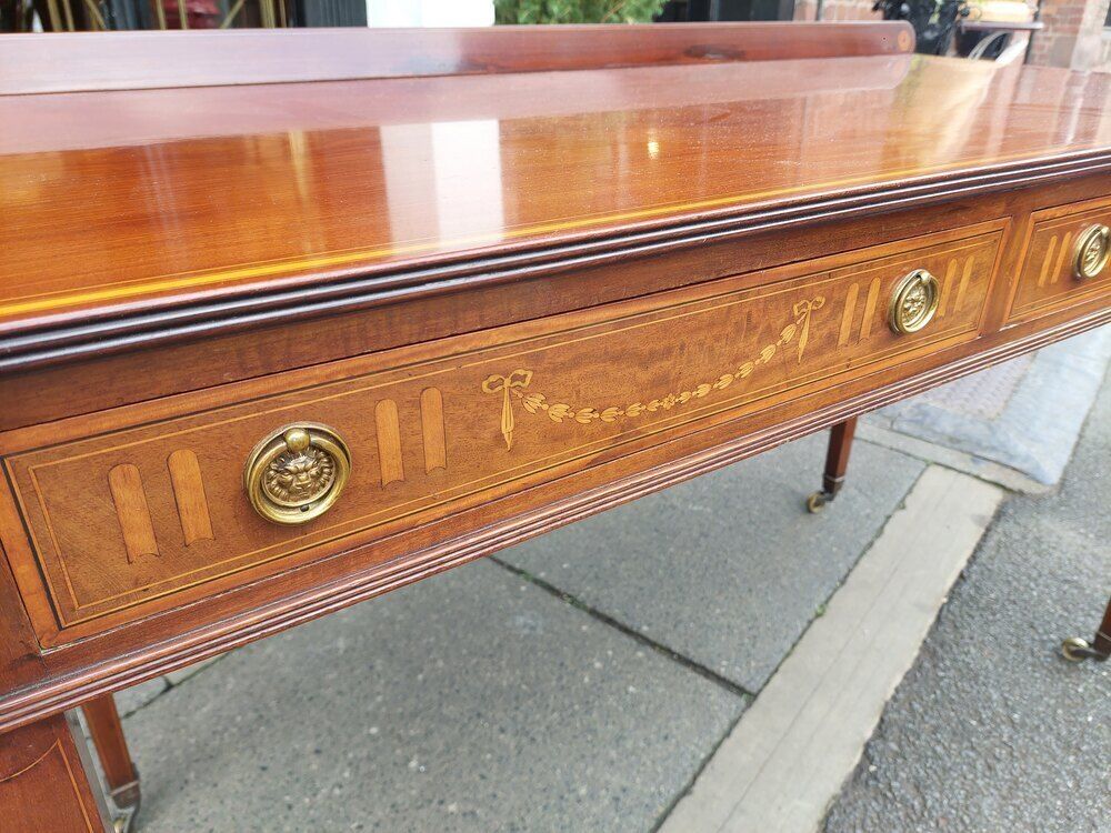 Edwardian Mahogany Hall Table By Edwards & Roberts photo for sale