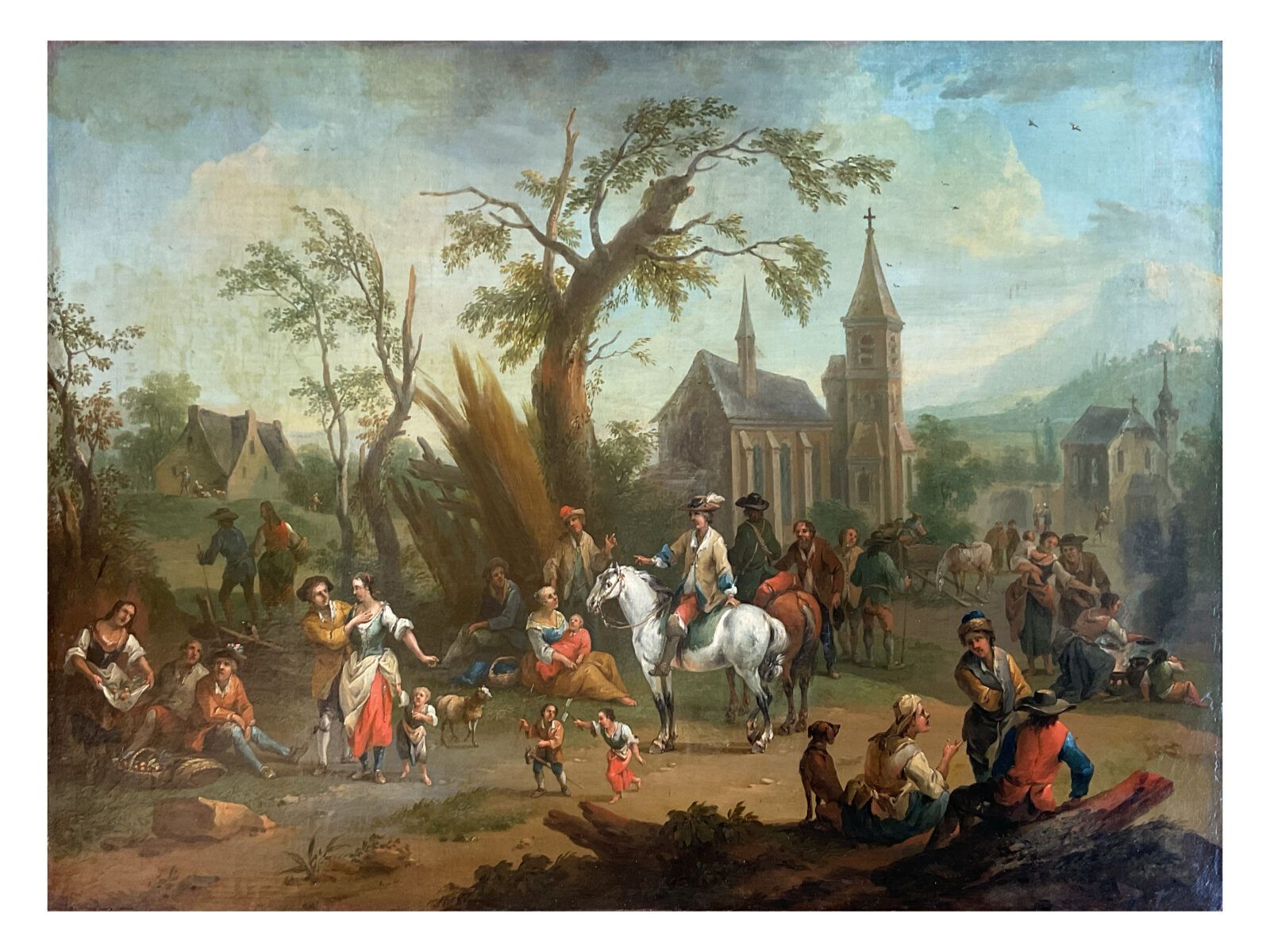 Franz De Paula Ferg (Att.), Village Scene – 18th Century photo furniture