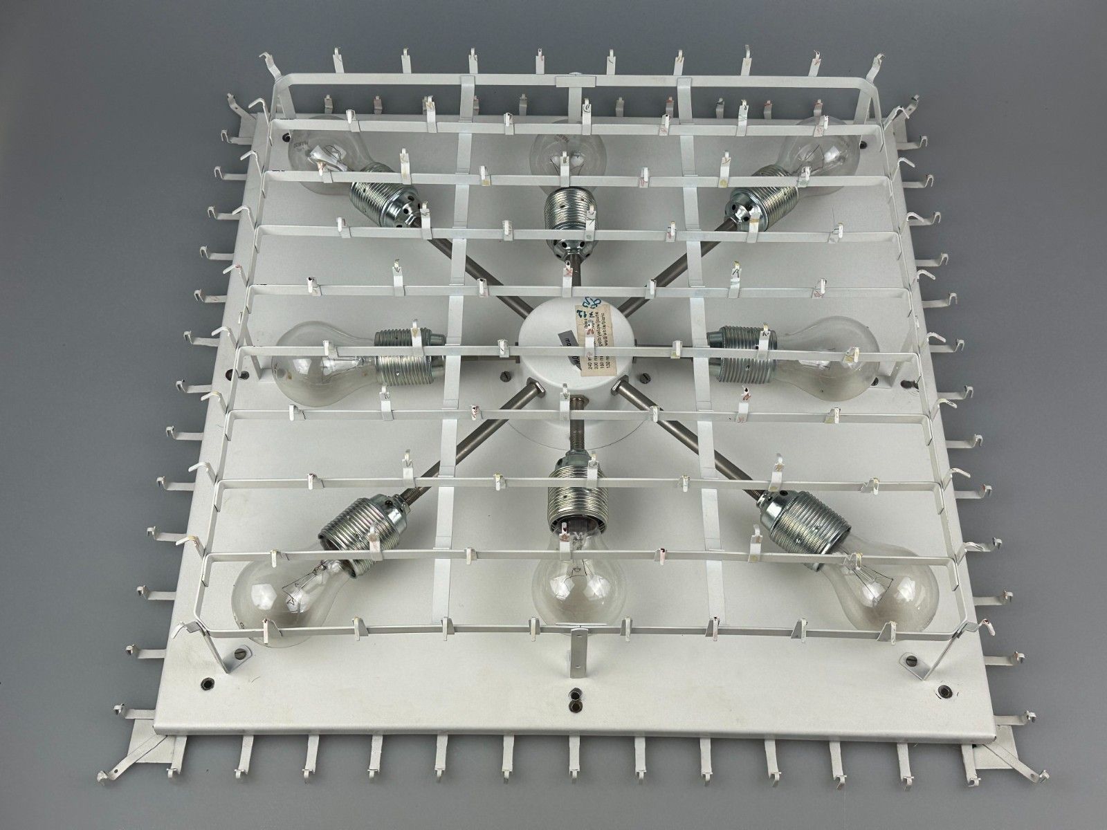 60s 70s Chandelier Ceiling Light By Doria Leuchten Germany Ice Glass photo Lighting