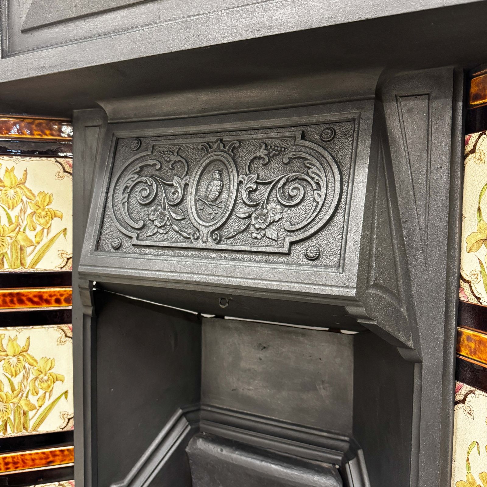 Antique Victorian Tiled Cast Iron Combination Fireplace photo 1500.0