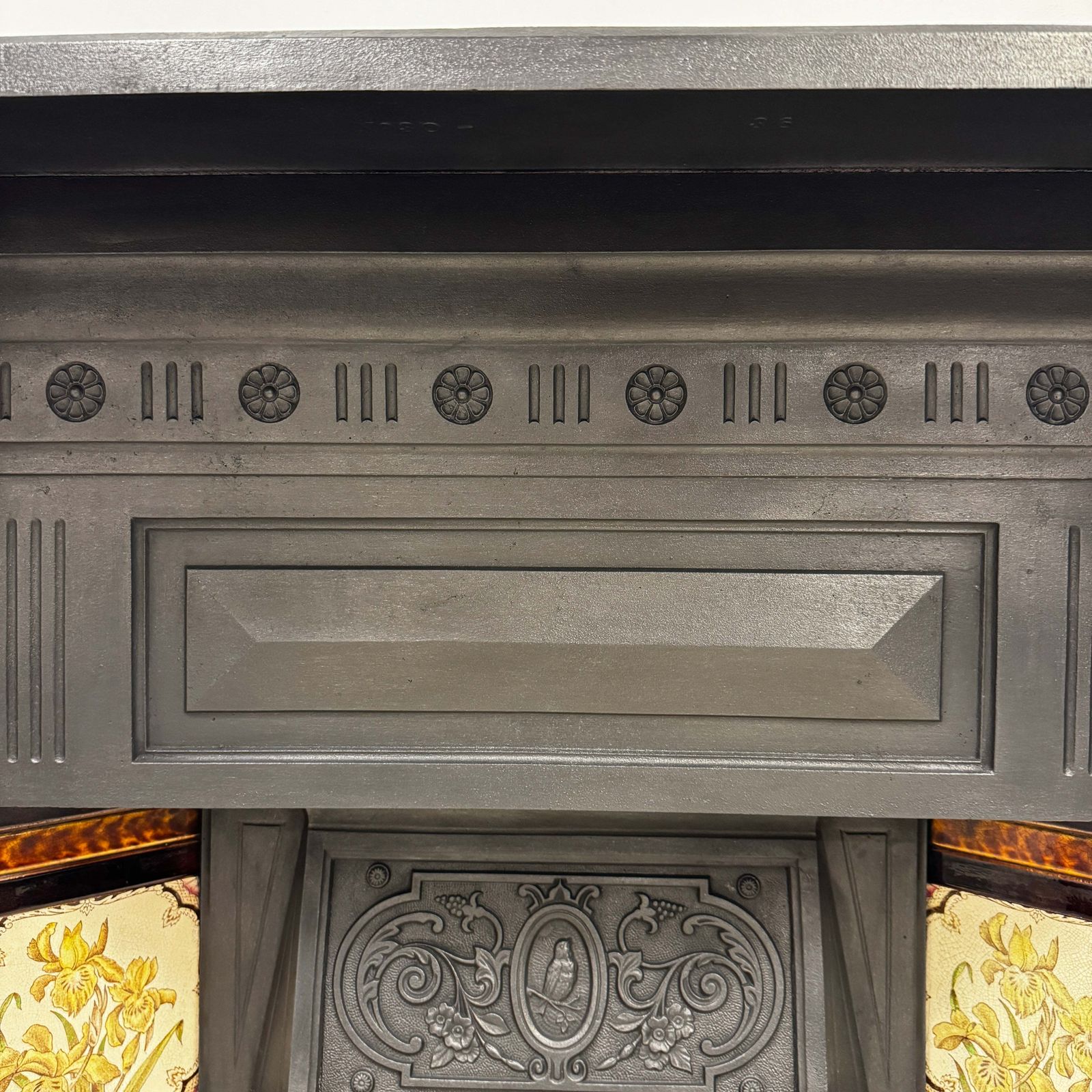 Antique Victorian Tiled Cast Iron Combination Fireplace photo buy
